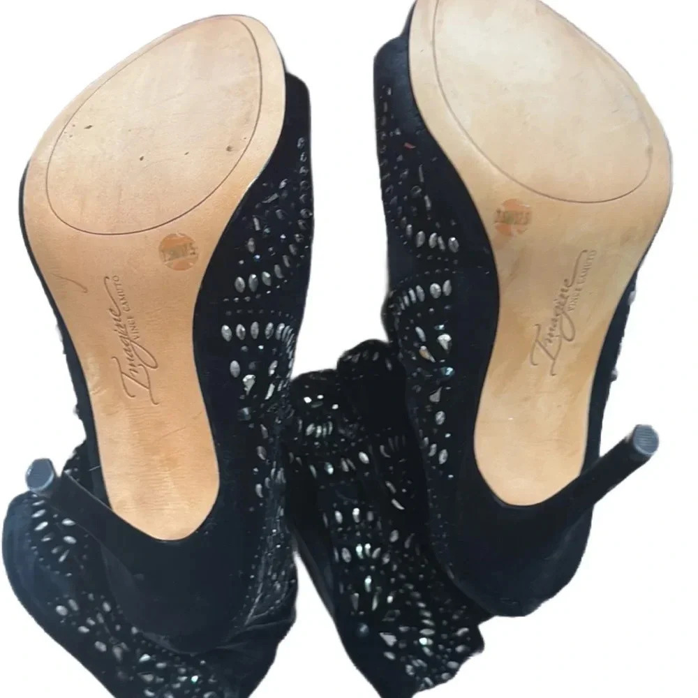 ALDO Glamour Black Gold studded strapy High Heels - Picture 2 of 10